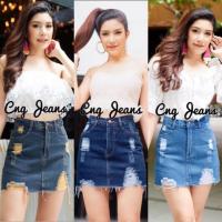 ราคา S 6XL กางเกงกระโปรงยีนส์ขาดใหม่ มีเอว 24 40 สี เข้ม กลาง สนิม ยาว 14 15 (2012506250)