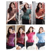 ราคา เสื้อลายขอพระราชทาน เสื้อราชการลายขอ เสื้อผ้าไทยลายขอ เสื้อลายขอผ้าไทย เสื้อทำงาน เสื้อออกงาน เสื้อลายขออัดกาว (13272386646)