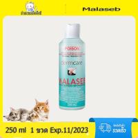 ราคา Malasebมาลาเซ็บ shampoo Exp 11 2023 250 ml Dermcare แชมพู อาบ ฟอก ผิวหนัง เชื้อรา ยีสต์ สุนัข แมว dog cat 1 ขวด (18228635944)