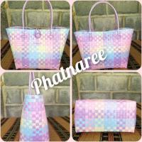 ราคา กระเป๋าสานสีพาสเทลลายยูนิคอร์น (10914827837)