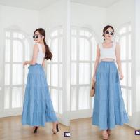 ราคา Nina jeans มี3สี เอว25 36 กระโปรงยีนส์ยาวแต่งเลเยอร์5ชั้น ใส่ไปทะเลใส่ไปเที่ยว สาวอวบสาวอ้วนใส่ได้ คนสูงๆใส่ได้ (17434757399)