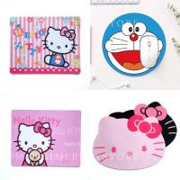 ราคา แผ่นรองเม้าส์ ลายการ์ตูน คิตตี้ โดเรม่อน ที่รองเม้าส์ ทรงกลม ทรงเหลี่ยม Mouse Pad Bluerubystore (11982798546)