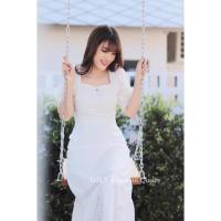 ราคา เดรสคอเหลี่ยม แขนตุ๊กตา (14735175713)