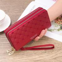 ราคา กระเป๋าสตางค์ใบยาว ซิปคู่ ปักลายมงกุฎ TL 128 Army TL 128 Green (17966045459)