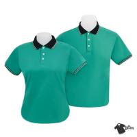 ราคา เสื้อโปโล สีเขียว เปอร์เซีย ปกดำขลิบขาว เขียวเปอร์เซีย (9774776751)