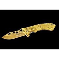 ราคา มีดพับBrowning ลายมังกรสีทอง มีดคม มีคลิปเหน็บ (20338994221)