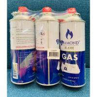 ราคา แก๊สกระป๋อง แพค3 แก๊สเตาปิคนิค Diamond Flame น้ำหนักรวม 355 กรัม (10902961448)
