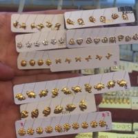 ราคา ต่างหูทอง แบบแป้น ลายน่ารัก ทอง90 มีแป้นทอง (1667738236)