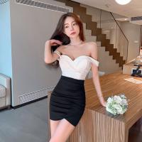 ราคา เดรสสั้น มินิเดรสปาดไหล่ สวย คุณหนูมาก (17286887473)