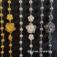 ราคา สร้อยสังวาลย์ เครื่องประดับตกแต่งชุดไทย มี 3 สีให้เลือก ชุบทอง เงินรมดำ เงิน สินค้าพร้อมส่งจากประเทศไทย (17278071778)