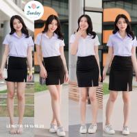 ราคา ????????กระโปรงนักศึกษาทรงเอ [ผ่าหน้า] กระโปรงนักศึกษา ยาว14-16-18-20 ทรงเอ ผ้าฮานาโกะใส่สบายไม่บาง (6833851982)