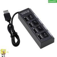 ราคา [NEW] Universal USB Hub 4 Port USB 2.0 Charger High Speed Mini Hub Socket Splitter (16837277716)