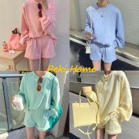ราคา ชุดเซ็ตต้อนรับฤดูหนาว เซ็ตเสื้อ+กางเกง ชุดเข้าเซ็ต ชุดเซ็ตผู้หญิง กางเกงขาสั้น+ เสื้อแขนยาวคอกลม ชุดเซ็ตสไตล์เกาหลี (11457685566)