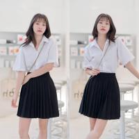 ราคา เสื้อนักศึกษาทรงบอย ทรงบอยแขนกระบอก แขนยาว10" ทรงบอยไม่มีกระเป๋า ทรงสลิม SZ.S-XXL (15389758681)