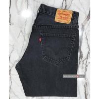 ราคา กางเกงยีนส์ Levi's ของแท้ FROM USA MADE IN MEXICO รุ่น505 เอว33 ยาว29 สีดำเนื้อทราย ขากระบอก ซิป (BS195) (LU) (17261829049)