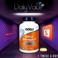 ราคา โอเมก้า3 / Ultra Omega-3 500 EPA / 250 DHA 90 /180 Softgels by NOW FOODS (15981507541)
