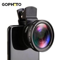 ราคา GOPHOTO โทรศัพท์มือถือเลนส์ชุด 0.45X เลนส์มุมกว้างและ 12.5X Super Macro HD เลนส์กล้อง Universal สำหรับโทรศัพท์ (17656682786)