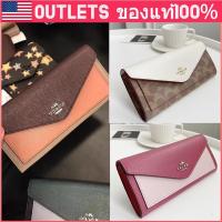 ราคา [OUTLETS] ของแท้ 100% COACH กระเป๋าสตางค์ผู้หญิงแบบยาว/กระเป๋าสตางค์แบบฝาปิด/กระเป๋าสตางค์แบบซอง/กระเป๋าสตา (10298066999)
