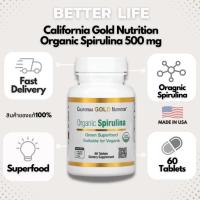 ราคา **พร้อมส่ง** สาหร่ายสไปรูริน่า California Gold Nutrition, Organic Spirulina, USDA Organic, 500 mg, 60 Tablets (No.68) (9285931702)