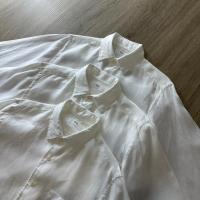 ราคา เสื้อเชิ้ตสีขาว UNIQLO ผ้าลินิน มือสอง รับประกัน ของแท้ 100% (19366896754)