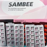 ราคา Sambee วิตามิน บี1 บี6 บี12 (B1 B6 B12) แพ็คละ 10 แผง (100 เม็ด) (20853224508)