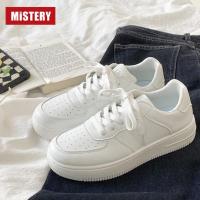 ราคา 【MISTERY】 รองเท้าผ้าใบผู้หญิง รองเท้าผ้าใบหนัง รองเท้าผ้าใบสีขาว รองเท้าผ้าใบพื้นนุ่ม หนัง PU ทรงเรียบง่าย MISTERY AIR (16185705931)