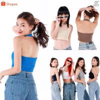 ราคา Expogarment เสื้อครอปคล้องคอ โชว์หลัง เสื้อคล้องคอ เสื้อเปิดหลัง ผ้าร่องเล็ก ผ้ายืด เอวลอย คอตตอน CROP 014 (21037193629)