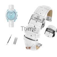 ราคา สายนาฬิกาข้อมือ สายหนัง แต่งหัวเข็มขัด รูปผีเสื้อ และโลโก้ OMEGA SWATCH (19265469576)