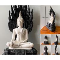 ราคา พระนาคปรก พระสุโขทัย ปางนาคปรก สีขาวดำมินิมอล พระประจำวันเสาร์ หน้าตัก 5”นิ้ว (17677176106)