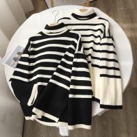 ราคา เสื้อไหมพรมoversizeคอเต่าใหญ่ลายทาง ผ้านุ่มทรงสวย (21049333530)