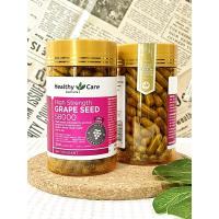 ราคา Exp.2025 ..สารสกัดเมล็ดองุ่น Healthy care Grape Seed 58000 mg (460mg OPCs) จากออสเตรเรีย ของแท้ 200แคปซูล (1068922632)