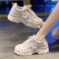 ราคา HQ114 รองเท้าผ้าใบ รองเท้าแฟชั่น รองเท้าผ้าใบผู้หญิง เสริมส้น 5 ซม. (20704921023)