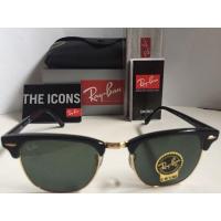 ราคา ใหม่ Ray Ban Clubmaster RB3016 W0365 เลนส์กรอบสีเขียว สีดํา 51 มม. UEBM (22338764102)