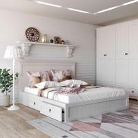 ราคา [กทม. 3-5 วัน ส่ง] Koncept furniture เตียงนอน 5 ฟุต รุ่น Melona สีขาว (170x213x103 ซม.) (7936598744)