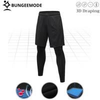 ราคา กางเกงออกกำลังกายผู้ชาย ขายาว 2ชั้น กางเกงฟิตเนส เกงวิ่งผู้ชาย Men Running Double Layer Breathable Quick Dry Sports Gym Marathon (13896063586)