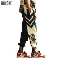 ราคา Suikone กางเกงกีฬาเก้าส่วนสำหรับผู้ชาย,กางเกงลำลองขาตรงทรงหลวมสไตล์เกาหลีสำหรับนักเรียน (17975368149)