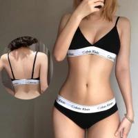 ราคา ชุดชั้นในผู้หญิง CK เซตชุดชั้นใน เสื้อใน+กางเกงใน ผ้าคอตต้อล สินค้าพร้อมส่ง ck02 (21462774740)