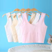 ราคา P15 (ใหม่) Bเสื้อกล้าม เสื้อซับในเด็กผู้หญิงสีพื้น เสื้อกล้ามครึ่งตัว (20015766340)