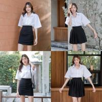 ราคา เสื้อนักศึกษาทรงบอย ทรงบอยแบบมีกระเป๋า และแบบไม่มีกระเป๋า ทรงบอยคอจีน (ทรงผู้ชาย Oversize) ทรงตรงไม่เข้ารูป (18161330031)