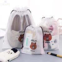 ราคา OKUMI_SHOP ถุงหูรูด ถุงหูรูดใส่ของ ถุงหมีบราวน์ กันน้ำ กันฝุ่น สำหรับใส่ของ (14646107771)