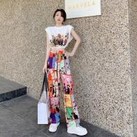 ราคา ชุดเสื้อยืดแขนกุด + กางเกง 2 ชิ้น ชุดลำลองแฟชั่น ชุดกีฬาลำลอง (15047410925)