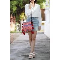 ราคา กระเป๋าม้ง กระเป๋าสะพาย มีซิป ผ้าปัก ผ้าชาวเขา (22520532463)