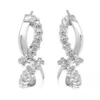 ราคา Jewelry Buffet ต่างหู ต่างหูแฟชั่น ต่างหูแฟชั่นดีไซน์ ประดับเพชรสวิส เคลือบทองคำขาว (896958727)