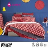 ราคา LOTUS ชุดผ้าปู 5ฟุต+ผ้านวม ลายLI 054B รุ่น Impression Print ส่งฟรี (1578129601)