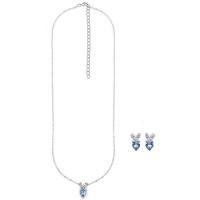 ราคา Jewelry Buffet เซ็ทเครื่องประดับ จี้+ต่างหูแฟชั่น สร้อยคอ ต่างหู ประดับเพชรสวิสเม็ดเดี่ยว เคลือบทองคำขาว (896958732)