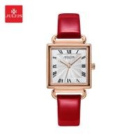 ราคา Julius นาฬิกาข้อมือผู้หญิง แบรนด์เกาหลี แฟชั่นฮิตของแท้ สายหนัง รุ่น JA-1266 (4762455748)