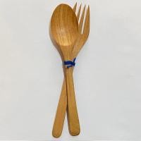 ราคา ช้อน+ส้อมไม้ ช้อนทานข้าว ช้อนไม้ (86603583)