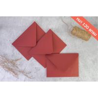 ราคา ซองยุโรป สีแดงเบอกันดี้ ขนาด 5x7 นิ้ว หนา 120 แกรม!! ซองการ์ดแต่งงาน ฝามีแถบกาว 50 ใบ (2424003101)