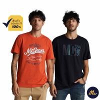 ราคา Mc JEANS เสื้อยืด ผู้ชาย เสื้อยืด แม็ค แท้ แขนสั้น ผ้านุ่ม ใส่สบาย สีขาว MTSZ220 (5771114896)