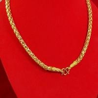 ราคา สร้อยคอทองลายผ่าหวายมนพ่นทราย ความยาว 26 นิ้ว น้ำหนักเทียบเท่า 5 บาท สร้อยทอง สร้อยแฟชั่น ทองหุ้ม ทองชุบ ฟรีถุงกำมะหยี่ (3025952612)